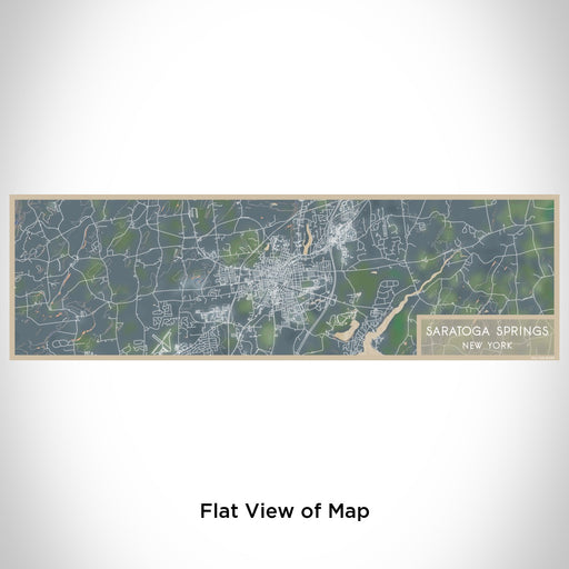 Flat View of Map Custom Saratoga Springs New York Map Enamel Mug in Afternoon