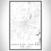 Saratoga Springs New York Map Print Portrait Orientation in Classic Style With Shaded Background
