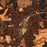 Saratoga Springs New York Map Print in Ember Style Zoomed In Close Up Showing Details
