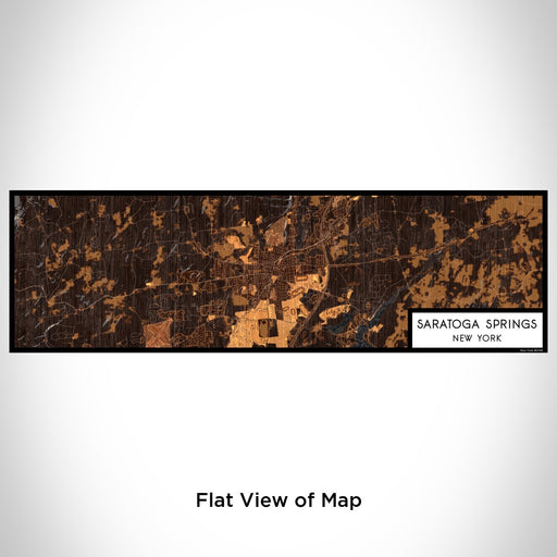 Flat View of Map Custom Saratoga Springs New York Map Enamel Mug in Ember