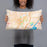 Person holding 20x12 Custom Saratoga Springs New York Map Throw Pillow in Watercolor