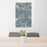 24x36 Savage Minnesota Map Print Portrait Orientation in Afternoon Style Behind 2 Chairs Table and Potted Plant