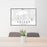 24x36 Savage Minnesota Map Print Lanscape Orientation in Classic Style Behind 2 Chairs Table and Potted Plant