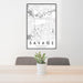 24x36 Savage Minnesota Map Print Portrait Orientation in Classic Style Behind 2 Chairs Table and Potted Plant