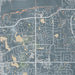 Savage Minnesota Map Print in Afternoon Style Zoomed In Close Up Showing Details