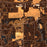 Savage Minnesota Map Print in Ember Style Zoomed In Close Up Showing Details