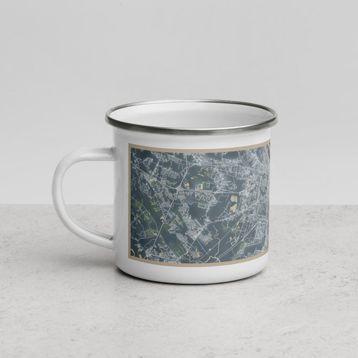 Left View Custom Savannah Georgia Map Enamel Mug in Afternoon