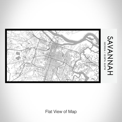 Rendered View of Savannah Georgia Map on 17oz Stainless Steel Insulated Bottle with printed classic style map