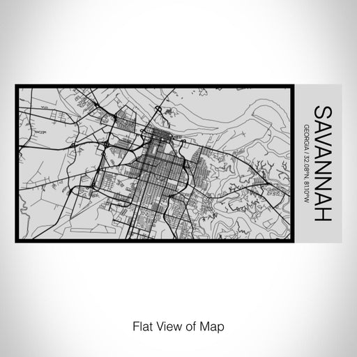 Rendered View of Savannah Georgia Map on 17oz Stainless Steel Insulated Cola Bottle in Stainless