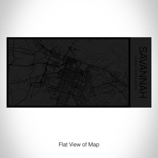 Rendered View of Savannah Georgia Map on 17oz Stainless Steel Insulated Cola Bottle in Stainless in Matte Black