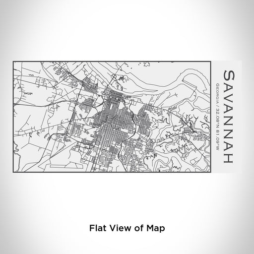 Rendered View of Savannah Georgia Map Engraving on 17oz Stainless Steel Insulated Cola Bottle in White