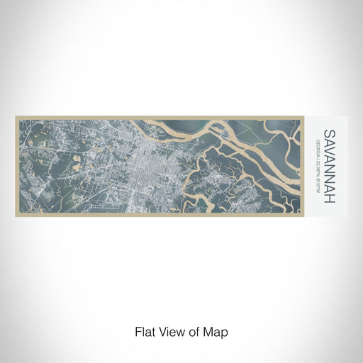 Rendered View of Savannah Georgia Map on 10oz Stainless Steel Insulated Cup in Afternoon with Sliding Lid