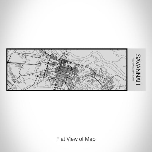 Rendered View of Savannah Georgia Map on 10oz Stainless Steel Insulated Cup with Sipping Lid