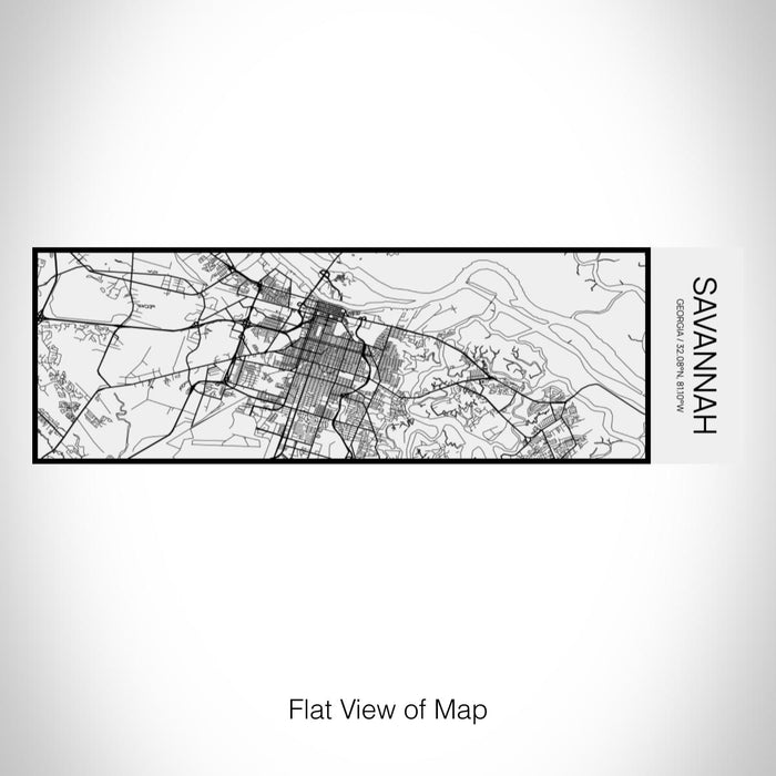 Rendered View of Savannah Georgia Map on 10oz Stainless Steel Insulated Cup in Matte White with Sliding Lid