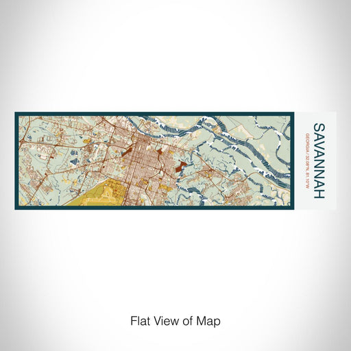 Rendered View of Savannah Georgia Map on 10oz Stainless Steel Insulated Cup in Woodblock with Sliding Lid