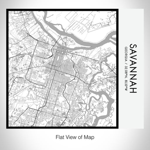 Rendered View of Savannah Georgia Map on 17oz Stainless Steel Insulated Tumbler in Classic Map Style