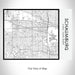 Rendered View of Schaumburg Illinois Map on 20oz Stainless Steel Insulated Bottle with Bamboo Top with printed classic style map