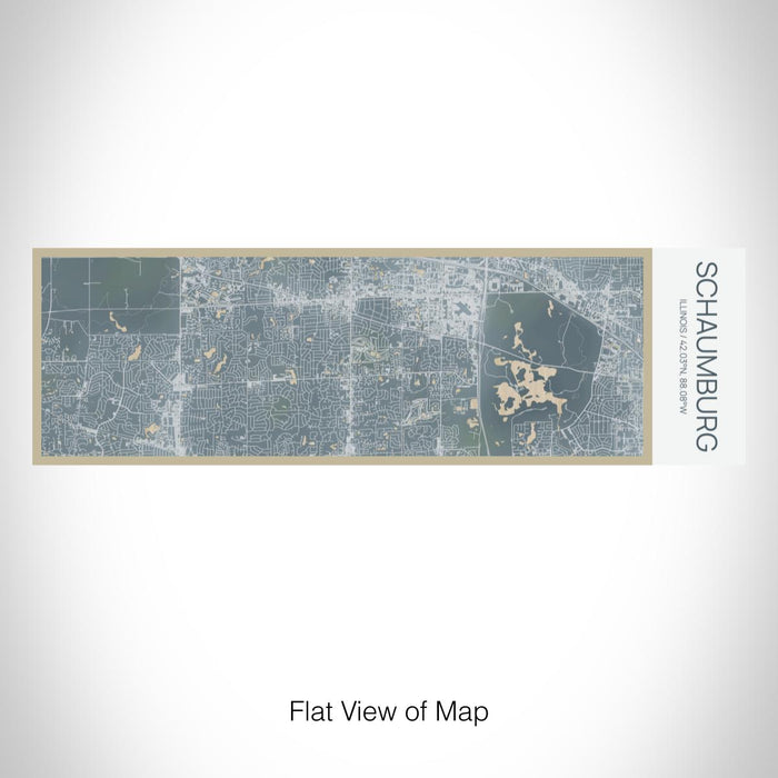 Rendered View of Schaumburg Illinois Map on 10oz Stainless Steel Insulated Cup in Afternoon with Sliding Lid
