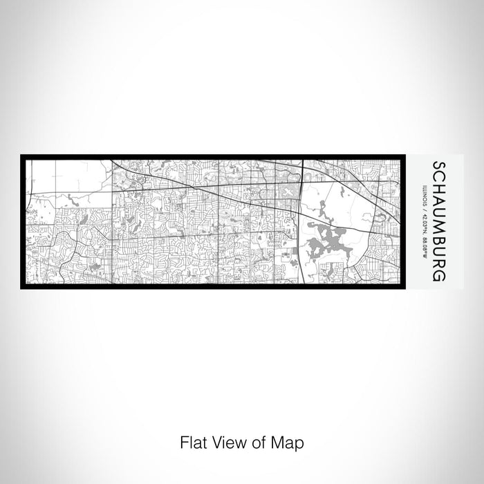 Rendered View of Schaumburg Illinois Map on 10oz Stainless Steel Insulated Cup in Classic with Sliding Lid