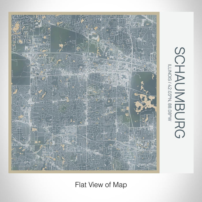 Rendered View of Schaumburg Illinois Map on 17oz Stainless Steel Insulated Tumbler in Afternoon Map Style