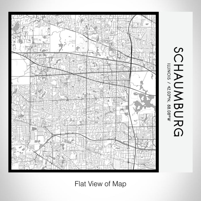 Rendered View of Schaumburg Illinois Map on 17oz Stainless Steel Insulated Tumbler in Classic Map Style