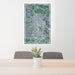 24x36 Scottsbluff Nebraska Map Print Portrait Orientation in Afternoon Style Behind 2 Chairs Table and Potted Plant