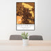 24x36 Scottsbluff Nebraska Map Print Portrait Orientation in Ember Style Behind 2 Chairs Table and Potted Plant