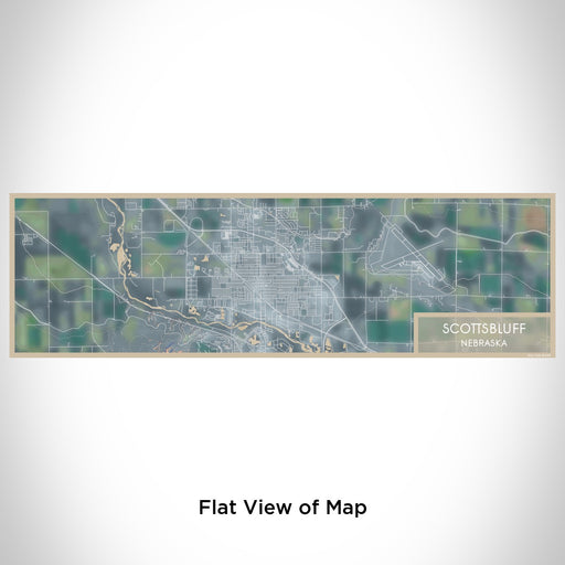 Flat View of Map Custom Scottsbluff Nebraska Map Enamel Mug in Afternoon