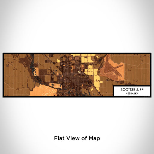 Flat View of Map Custom Scottsbluff Nebraska Map Enamel Mug in Ember