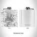 Rendered View of Scottsbluff Nebraska Map Engraving on 6oz Stainless Steel Flask in White