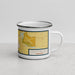 Right View Custom Scottsbluff Nebraska Map Enamel Mug in Woodblock