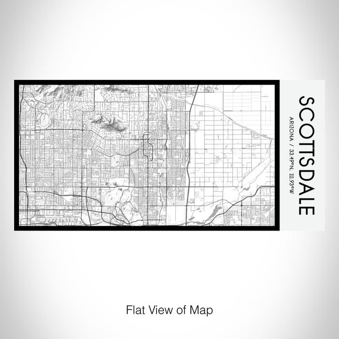 Rendered View of Scottsdale Arizona Map on 17oz Stainless Steel Insulated Bottle with printed classic style map