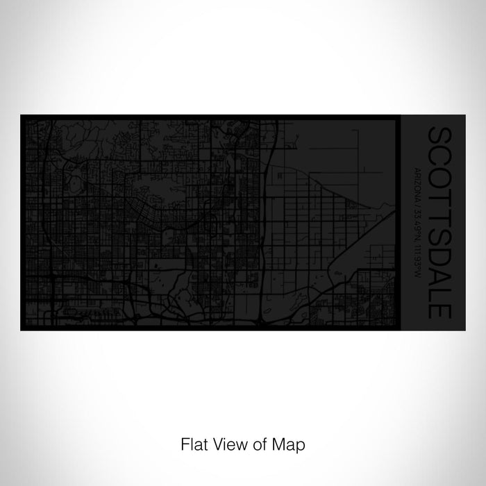 Rendered View of Scottsdale Arizona Map on 17oz Stainless Steel Insulated Cola Bottle in Stainless in Matte Black