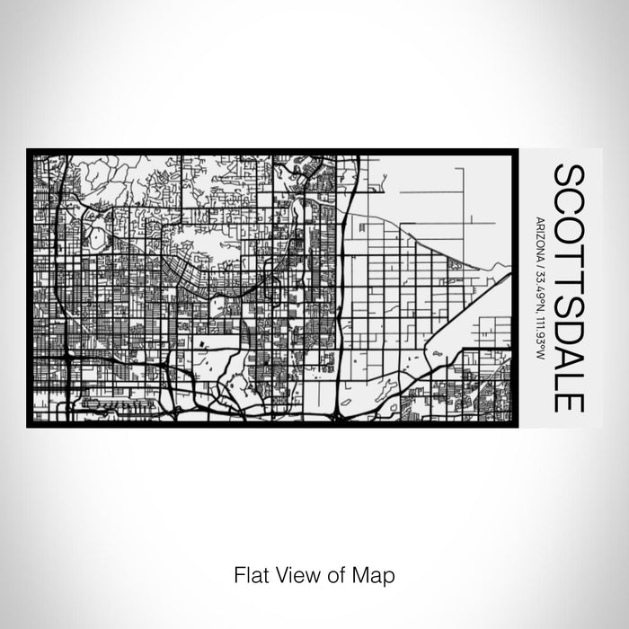 Rendered View of Scottsdale Arizona Map on 17oz Stainless Steel Insulated Cola Bottle in Stainless in Matte White