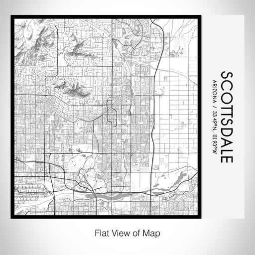 Rendered View of Scottsdale Arizona Map on 17oz Stainless Steel Insulated Tumbler in Classic Map Style