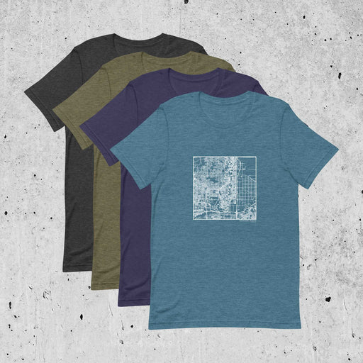 Scottsdale Arizona  Map Unisex T-Shirts in Multiple Colors