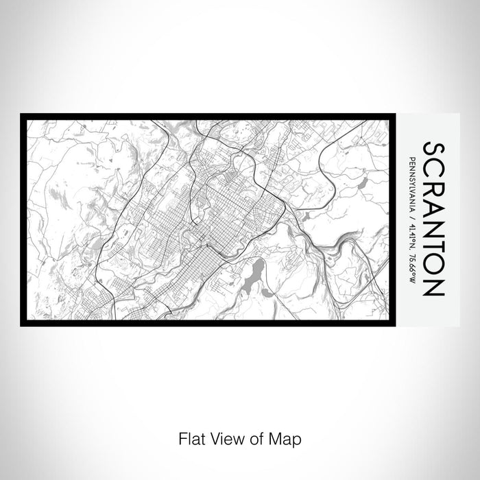 Rendered View of Scranton Pennsylvania Map on 17oz Stainless Steel Insulated Bottle with printed classic style map