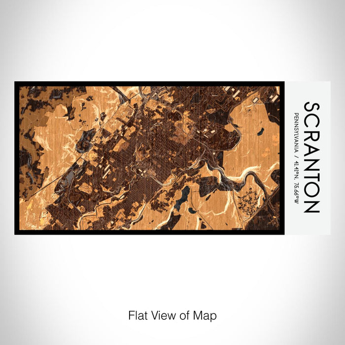 Rendered View of Scranton Pennsylvania Map on 17oz Stainless Steel Insulated Bottle with printed ember style map