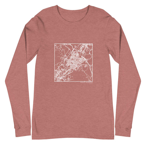 Scranton Pennsylvania  Map Unisex Long-Sleeve T-shirt with City inscription in Heather Mauve