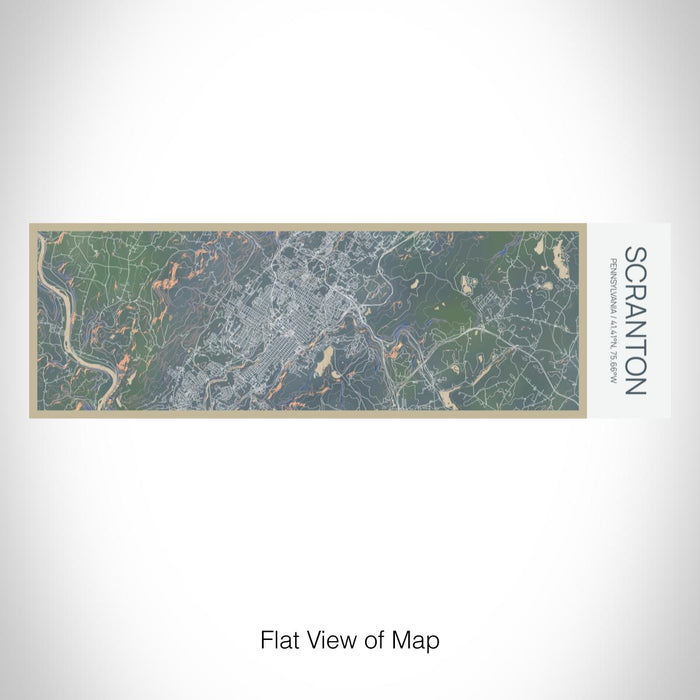 Rendered View of Scranton Pennsylvania Map on 10oz Stainless Steel Insulated Cup in Afternoon with Sliding Lid