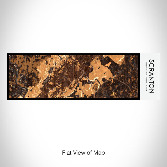 Rendered View of Scranton Pennsylvania Map on 10oz Stainless Steel Insulated Cup in Ember with Sliding Lid