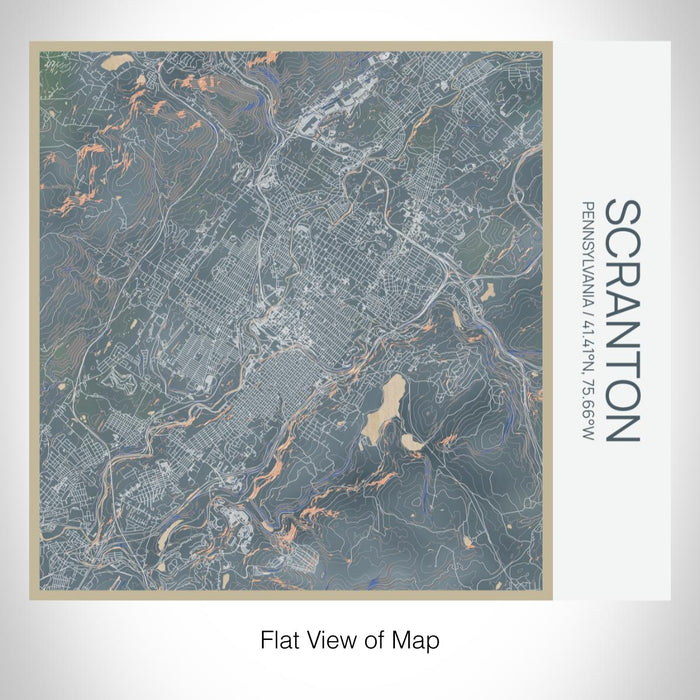 Rendered View of Scranton Pennsylvania Map on 17oz Stainless Steel Insulated Tumbler in Afternoon Map Style