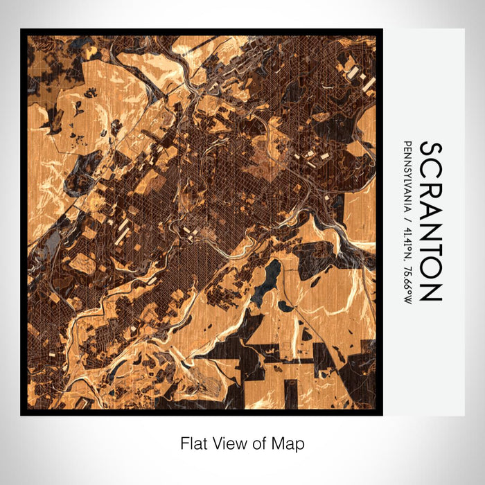 Rendered View of Scranton Pennsylvania Map on 17oz Stainless Steel Insulated Tumbler in Ember Map Style