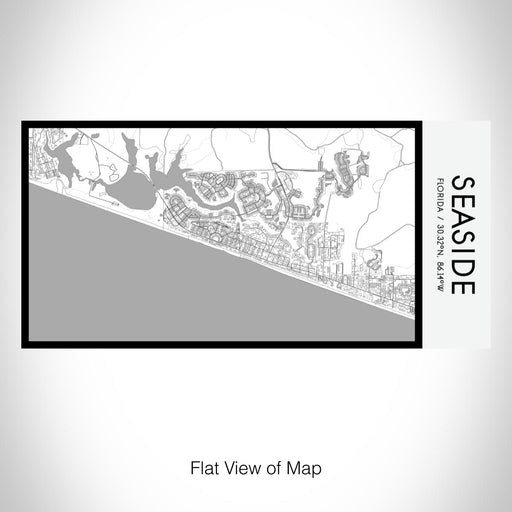 Rendered View of Seaside Florida Map on 17oz Stainless Steel Insulated Bottle with printed classic style map