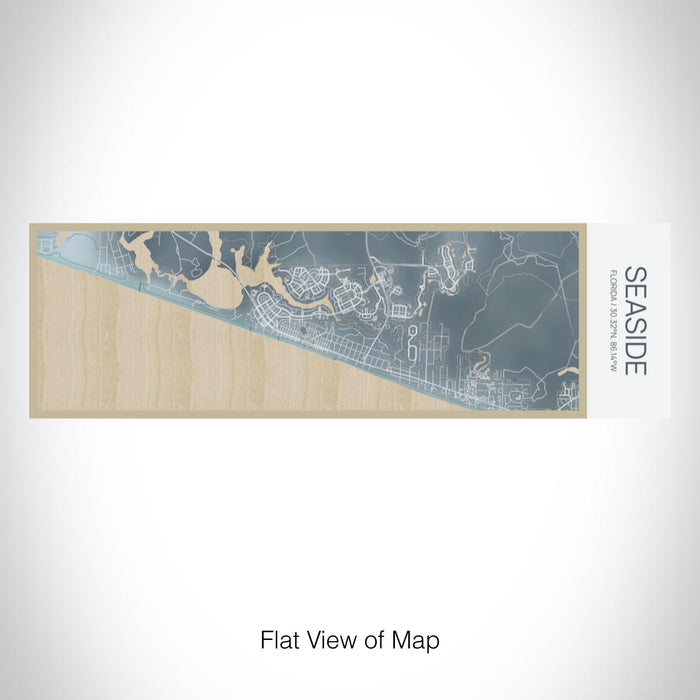 Rendered View of Seaside Florida Map on 10oz Stainless Steel Insulated Cup in Afternoon with Sliding Lid