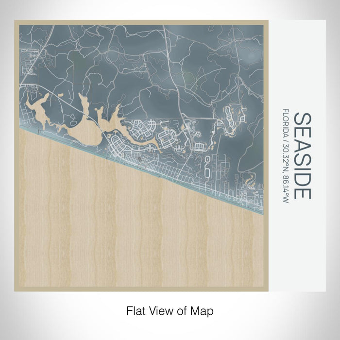 Rendered View of Seaside Florida Map on 17oz Stainless Steel Insulated Tumbler in Afternoon Map Style