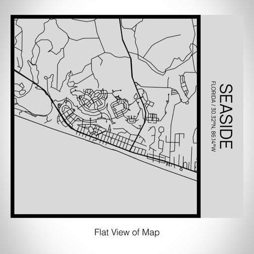 Rendered View of Seaside Florida Map on 17oz Stainless Steel Insulated Tumbler in Tactile Lines with Succulent in Background