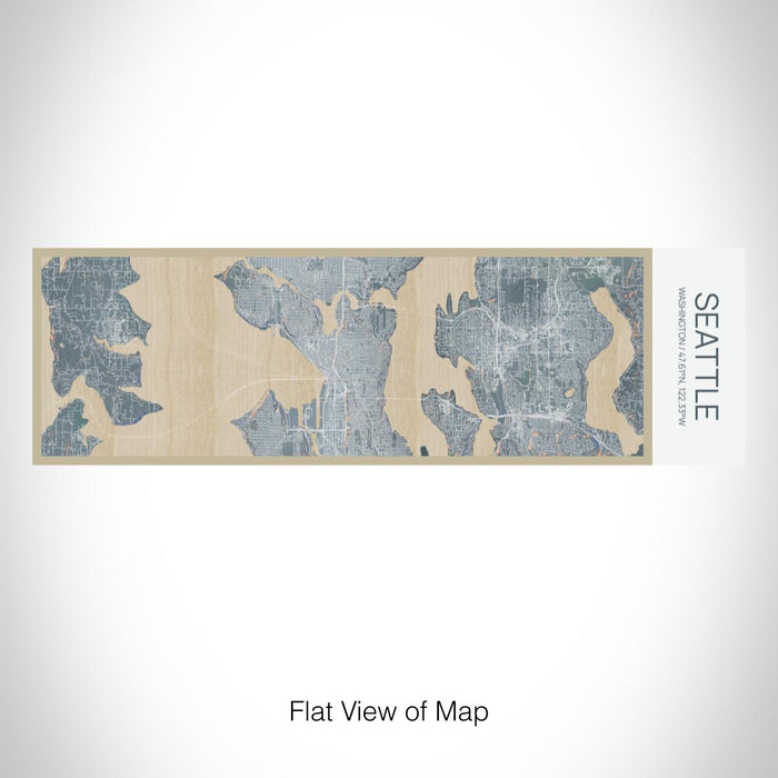 Rendered View of Seattle Washington Map on 10oz Stainless Steel Insulated Cup in Afternoon with Sliding Lid