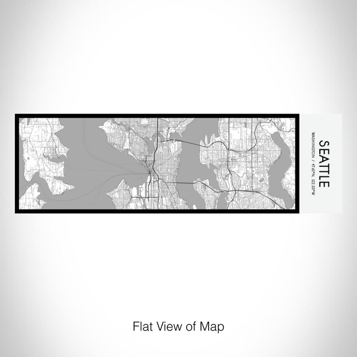 Rendered View of Seattle Washington Map on 10oz Stainless Steel Insulated Cup in Classic with Sliding Lid