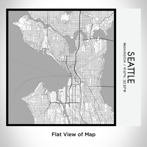 Rendered View of Seattle Washington Map on 17oz Stainless Steel Insulated Tumbler in Classic Map Style